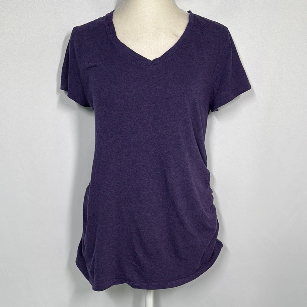 💜3/$15 Isabel Purple V-Neck Maternity Top